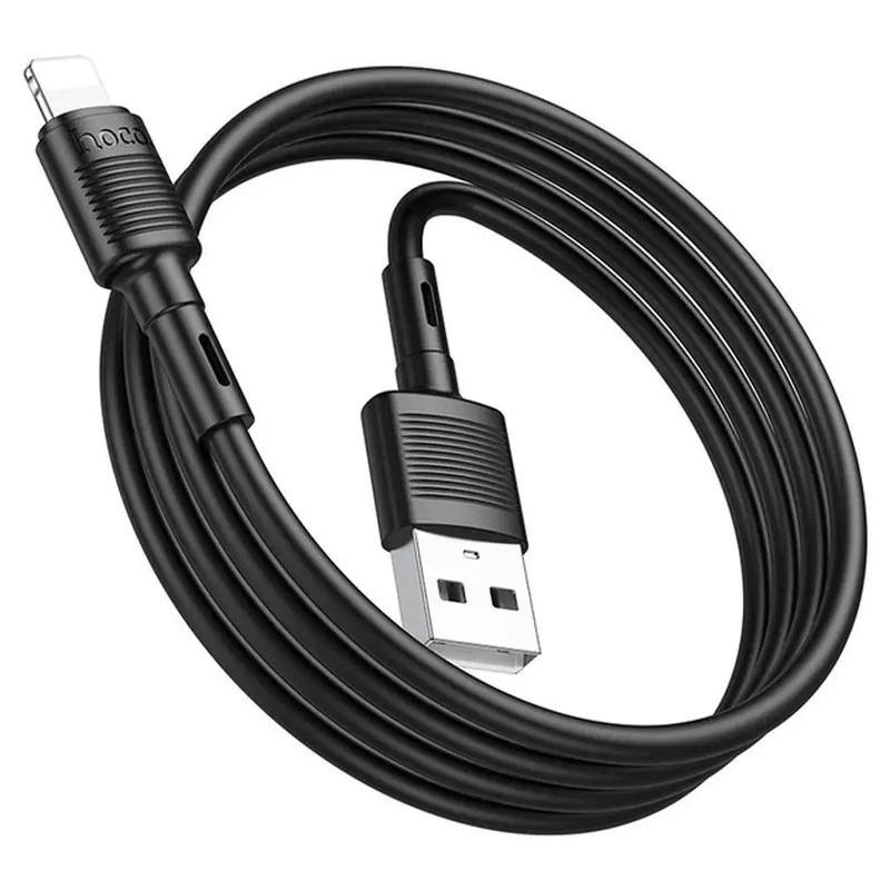Дата кабель Hoco X83 Victory USB to Lightning (1m) – Black. Фото 3 з 4