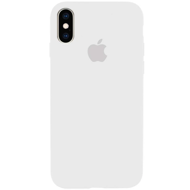 

Чехол Silicone Case с закрытым низом для Apple iPhone XS (5.8") (Белый / White), Білий / white