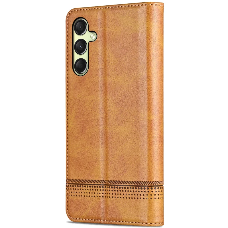 Шкіряний чохол-книжка AZNS Classic series для Samsung Galaxy A26 5G – Light Brown. Фото 2 з 4