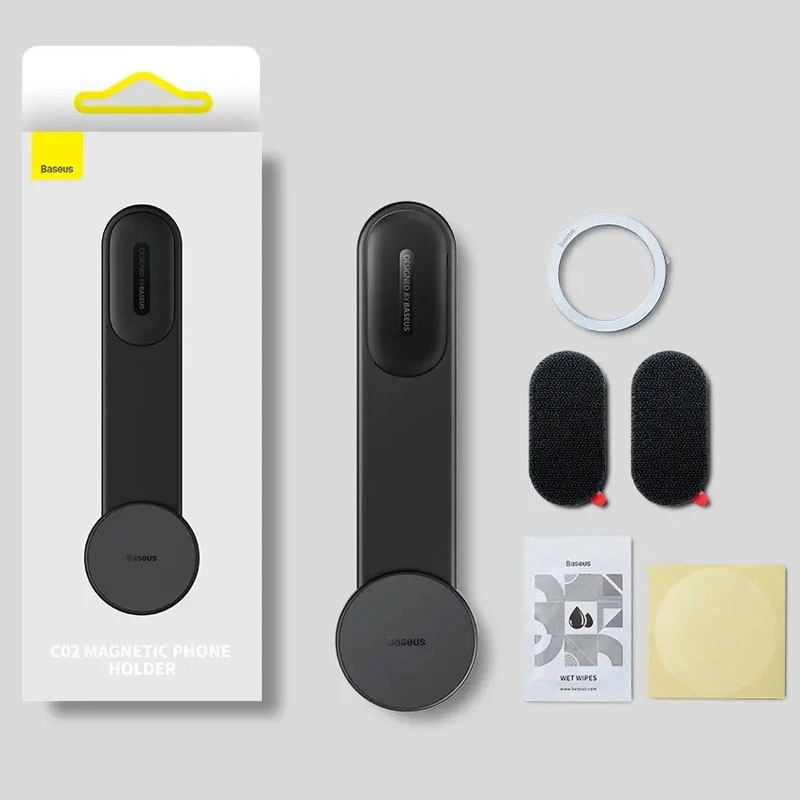 Автотримач Baseus C02 Magnetic Phone Holder Cluster (SUCC000201) – Black. Фото 7 з 7