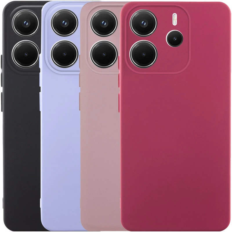 Кольоровий силіконовий чохол GETMAN із закритою камерою для Xiaomi Redmi Note 14 4G (Int. version) фото 1 з 1