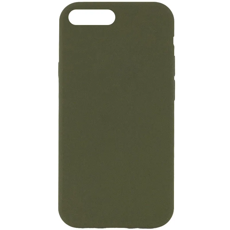 Чохол Silk Full Protective (AA) NO LOGO для Apple iPhone 7 plus / 8 plus – Зелений / Dark Olive. Фото 1 з 2