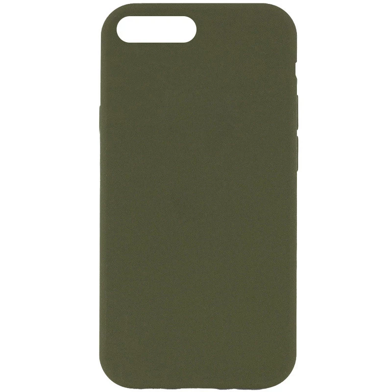 Чохол з закритим низом Silicone Case на Apple iPhone 7 plus / 8 plus – Зелений / Dark Olive. Фото 1 з 2