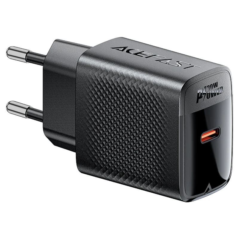 СЗУ Acefast A102 PD30W GaN (1USB-C) – Black. Фото 4 из 6