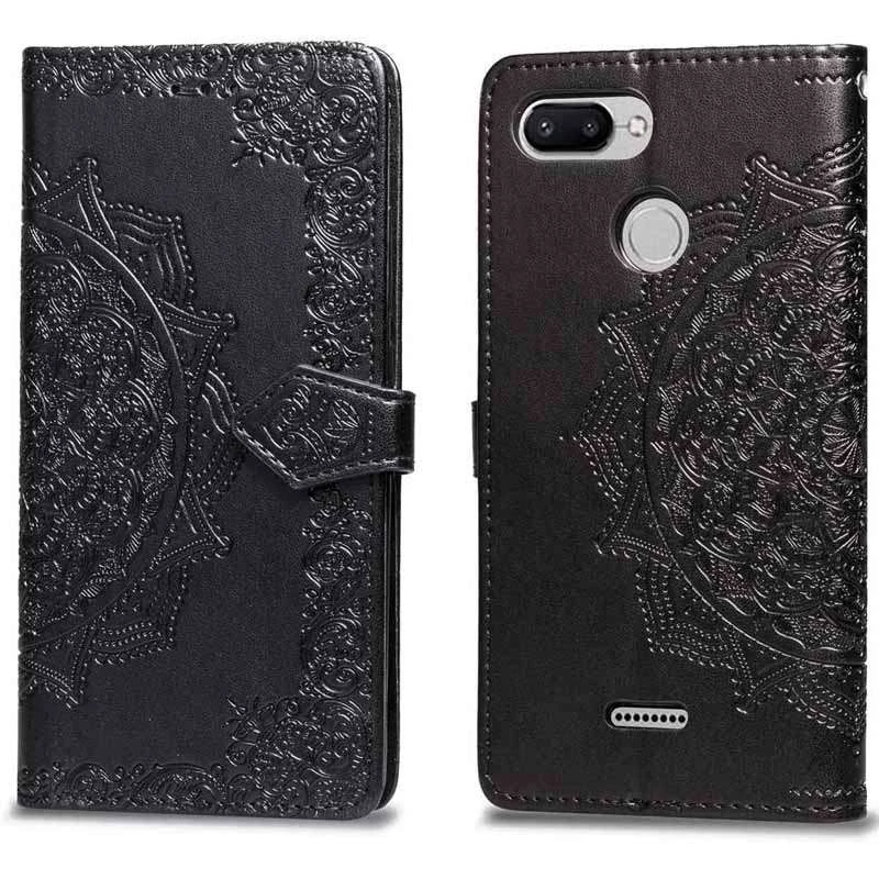 Шкіряний чохол-книжка Art Case з візитницею для Xiaomi Redmi 6 – Чорний. Фото 2 з 6