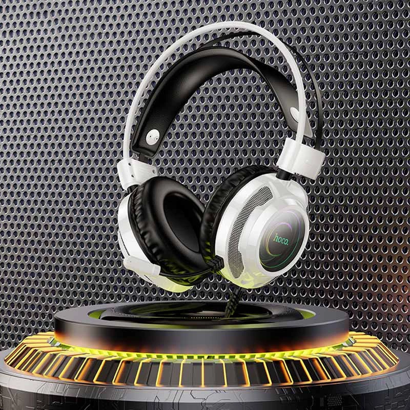 Накладні навушники Hoco W110 Resource (USB+3.5mm/2m) – White. Фото 4 з 5