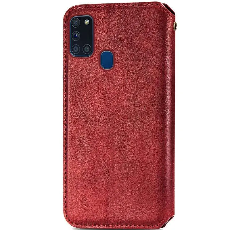 Чохол книжка GETMAN Cubic для Samsung Galaxy A21s – Червоний. Фото 2 з 6