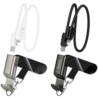 Дата кабель Hoco X126 Experto Type-C to Lightning 30W + Phone Holder & Lanyard (0.35m) фото 1 з 1