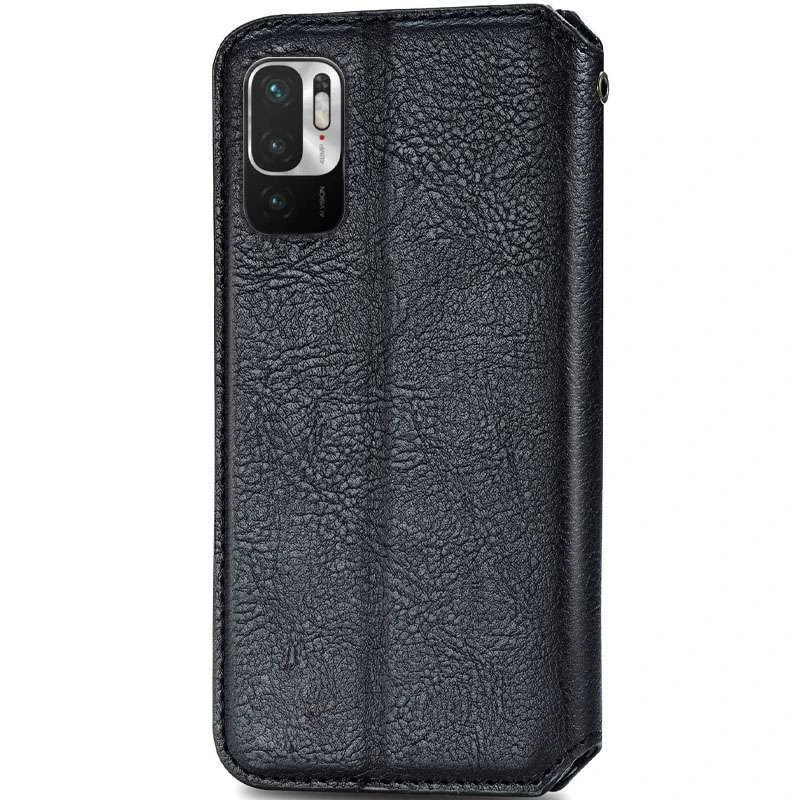 Чехол книжка GETMAN Cubic для Xiaomi Redmi Note 10 5G – Черный. Фото 3 из 4