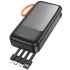 Портативне ЗП Power Bank BOROFONE BJ60A Rapid with four cables 20000 mAh – Black. Фото 2 з 5