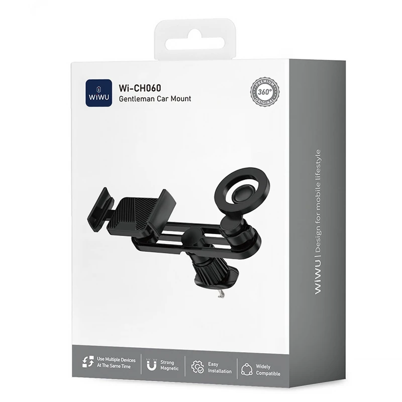 Автотримач WIWU Wi-CH060 2in1 in-car – Black. Фото 5 з 5