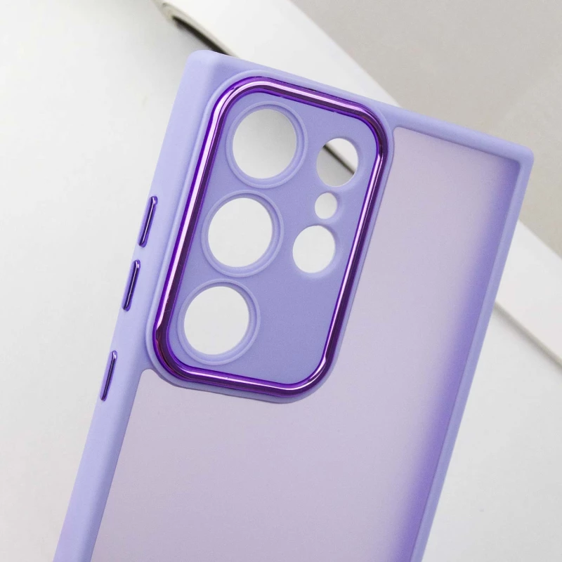 TPU+PC чохол Accent на Samsung Galaxy S23 Ultra – White / Purple. Фото 6 з 8