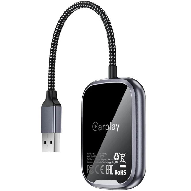 Адаптер Acefast QC1 car wireless CarPlay – Gray. Фото 5 з 5