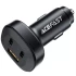 АЗУ Acefast B3 66W(USB-C+USB-C+USB-A) three-port metal car charger – Black. Фото 3 из 5