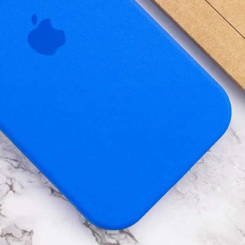 Чехол Silicone Case с защитой камеры для Apple iPhone 12 Pro Max (6.7") – Синий / Capri Blue. Фото 3 из 3