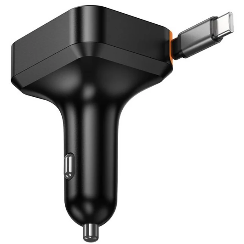 АЗУ Hoco NZ18 Guardian PD65W with retractable cable (1USB-A/2C) – Black. Фото 2 из 4