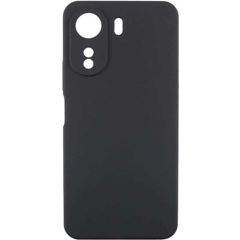 Кольоровий силіконовий чохол GETMAN на Xiaomi Poco C65 – Чорний / Black. Фото 3 з 12