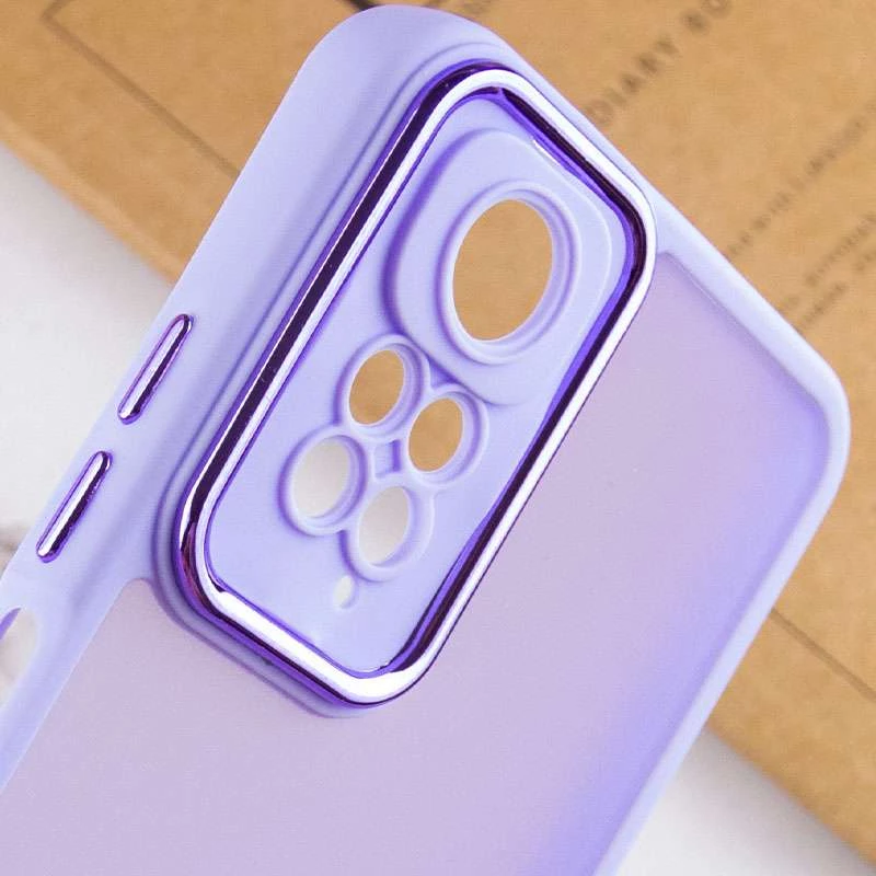 TPU+PC чохол Accent на Xiaomi Redmi Note 11 (Global) / Note 11S – White / Purple. Фото 4 з 4