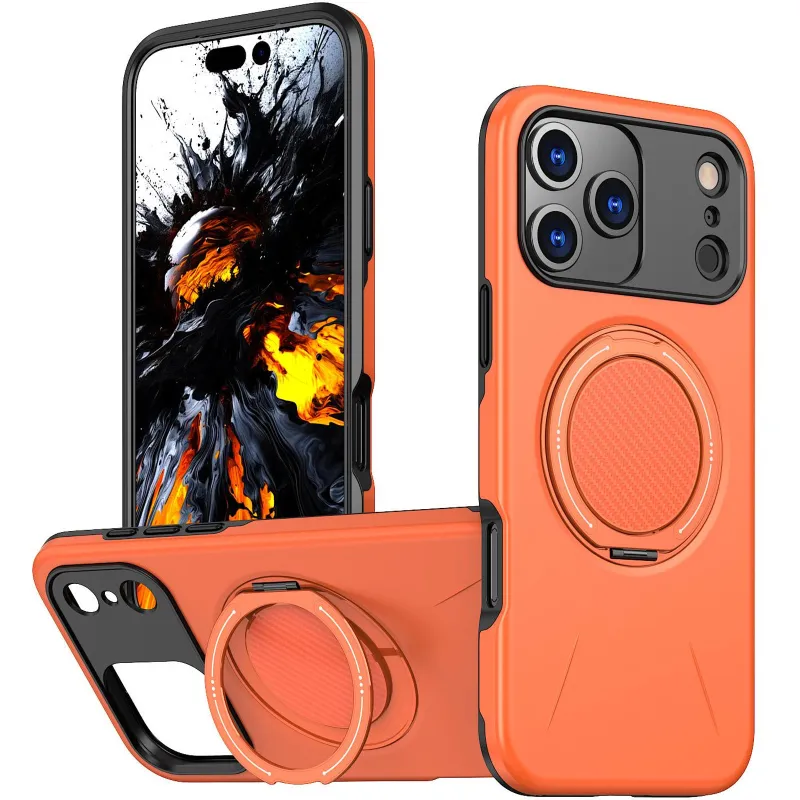 TPU+PC чохол Kalebol Magnetic Case для Apple iPhone 17 Pro Max – Orange. Фото 2 з 3