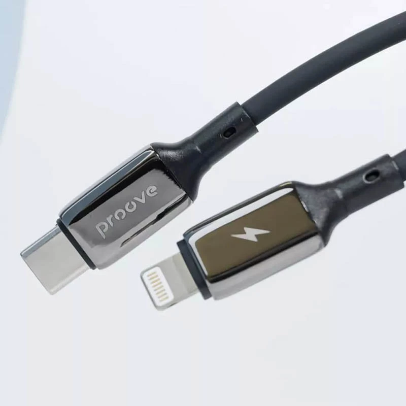 Дата кабель Proove Flex Metal Type-C to Lightning 27W (1m) – Black. Фото 3 з 6