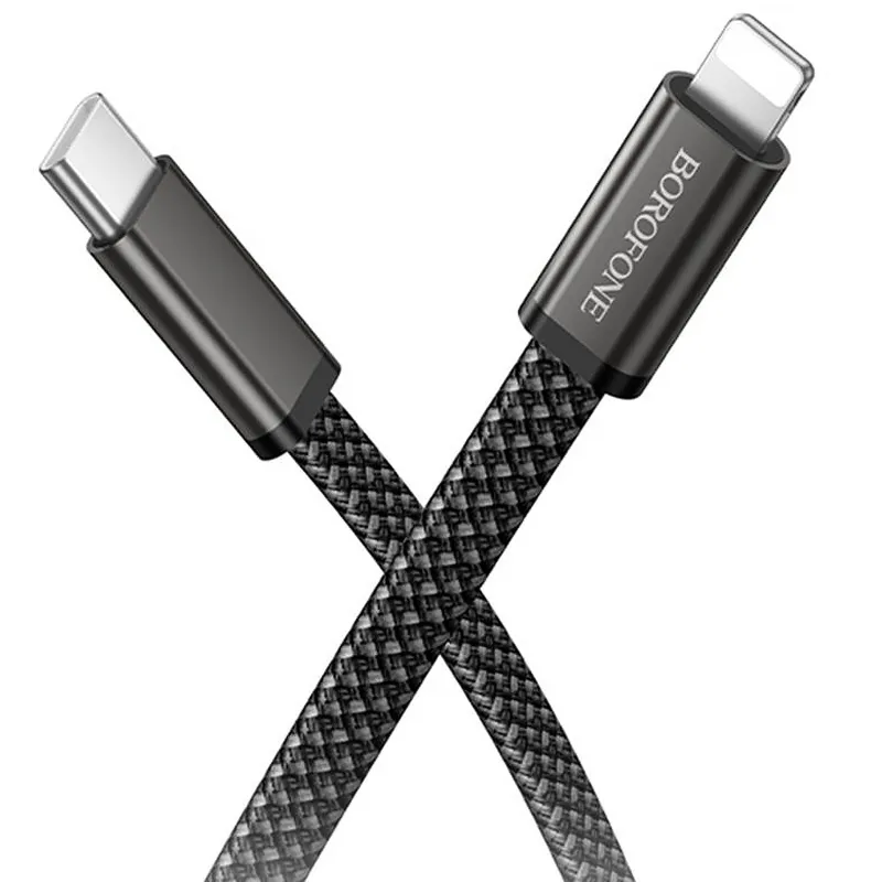 Дата кабель Borofone BX124 Peace Type-C to Lightning 30W (1m) – Black. Фото 3 з 6