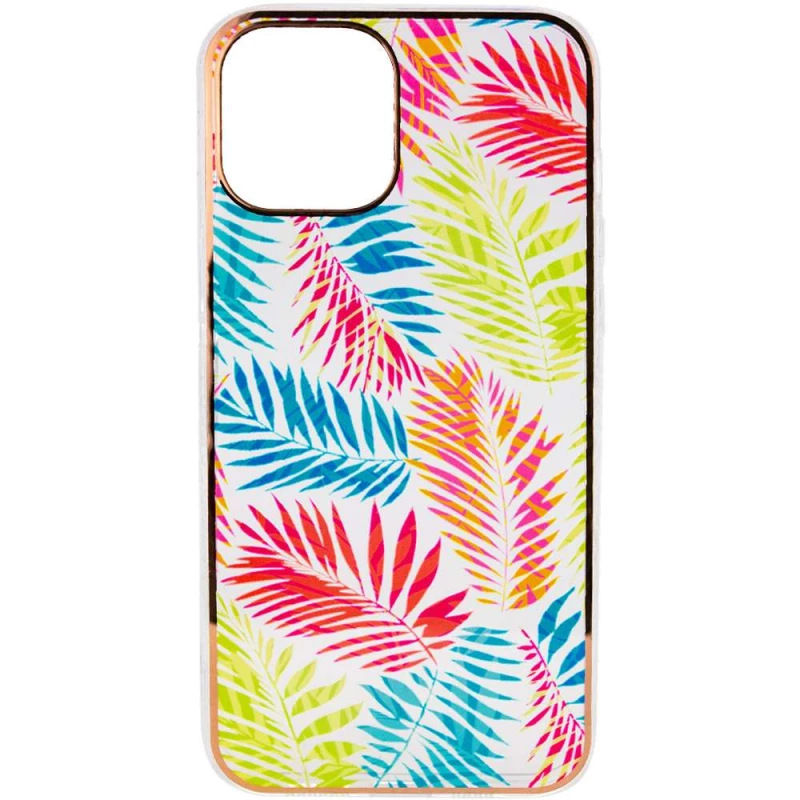 TPU+PC чохол з квітами на Apple iPhone 12 (6.1") – Пальмове листя. Фото 1 з 3