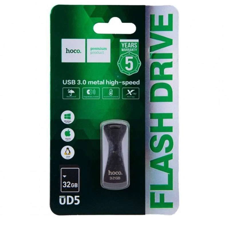 Флеш накопичувач USB 3.0 Hoco UD5 32GB – Сірий. Фото 4 з 4