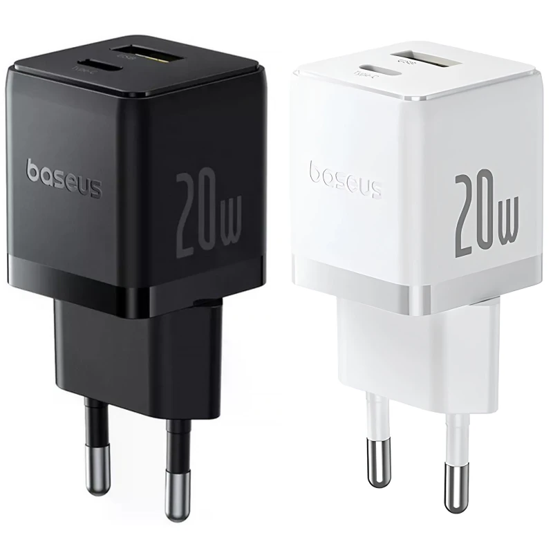 МЗП Baseus Palm Fast Charger 20W (1USB-A/1C) (P10111608) фото 1 з 3