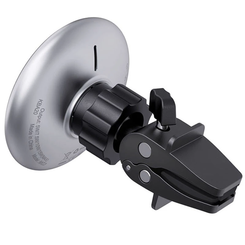 Автотримач з БЗП Acefast D3 magnetic wireless – silver. Фото 3 з 5