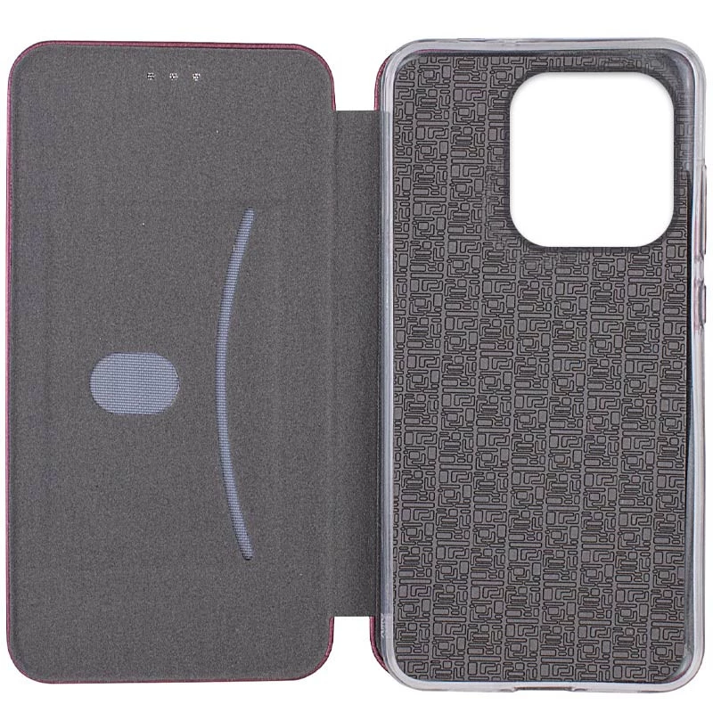 Чохол-книжка класичний на Xiaomi Redmi Note 14 4G (Europe version) – Бордовий. Фото 3 з 3