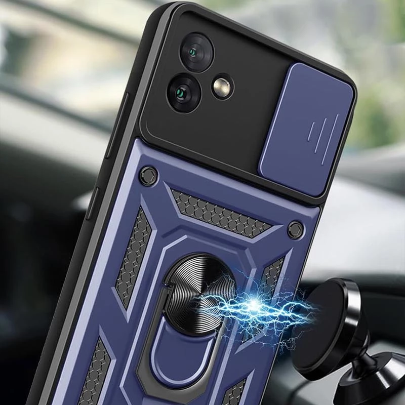 Ударопрочный чехол Serge Ring с защитой камеры для Samsung Galaxy A04 – Синий. Фото 7 из 13