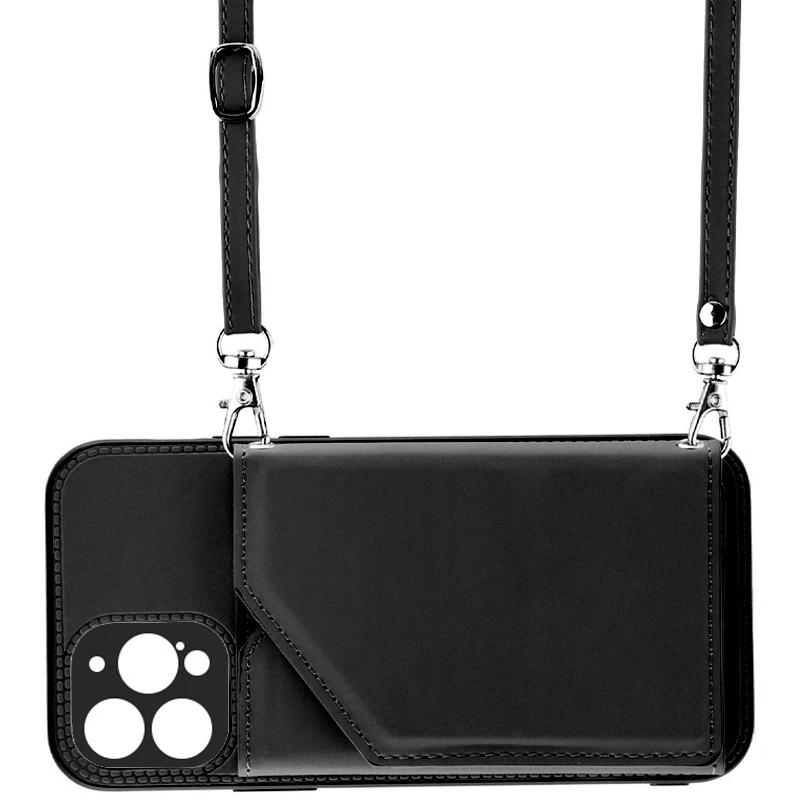 Чехол Frontalka с отсеком для карточек с защитой камеры для Apple iPhone 15 Pro (6.1") – Black. Фото 4 из 4