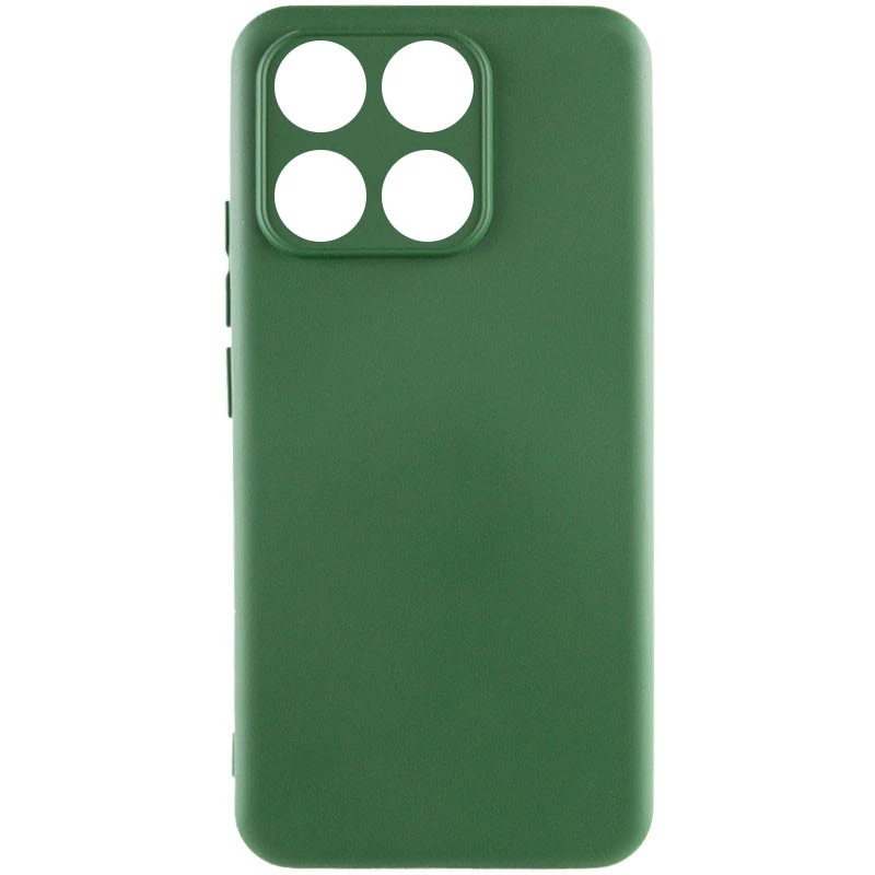 Чохол Silicone Case Lakshmi Plus з закритою камерою на Xiaomi 14 – Зелений / Dark green. Фото 1 з 10
