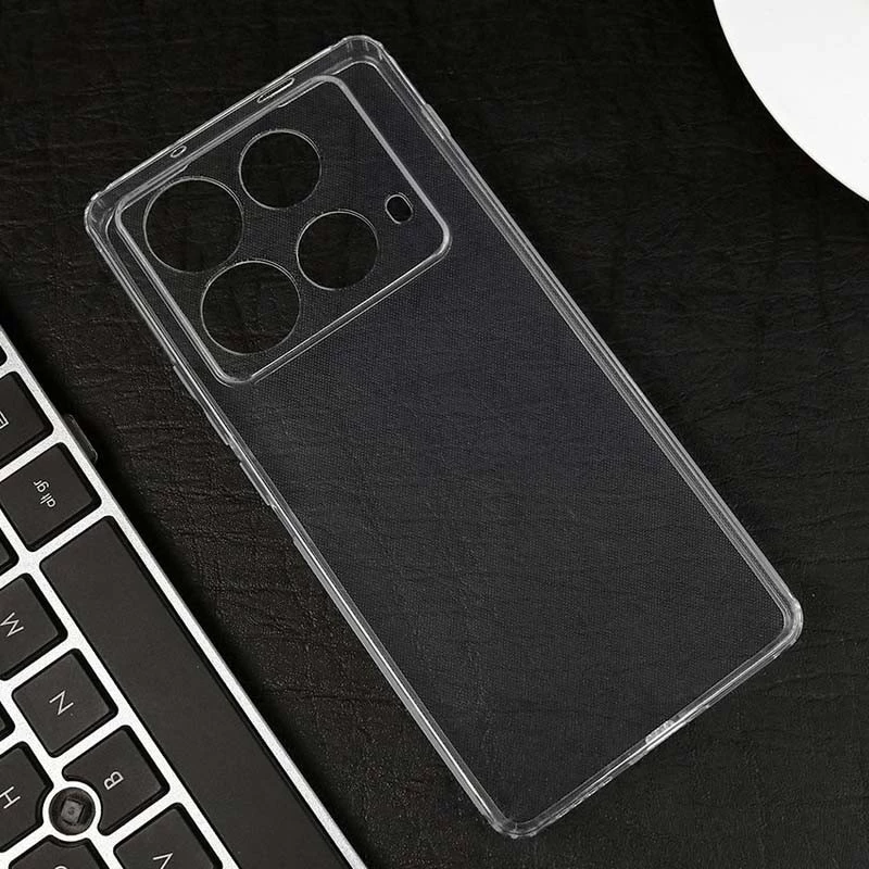 Ультратонкий силіконовий чохол 1,5 мм з захистом камери на Infinix Note 40 4G – Безбарвний (прозорий). Фото 4 з 4