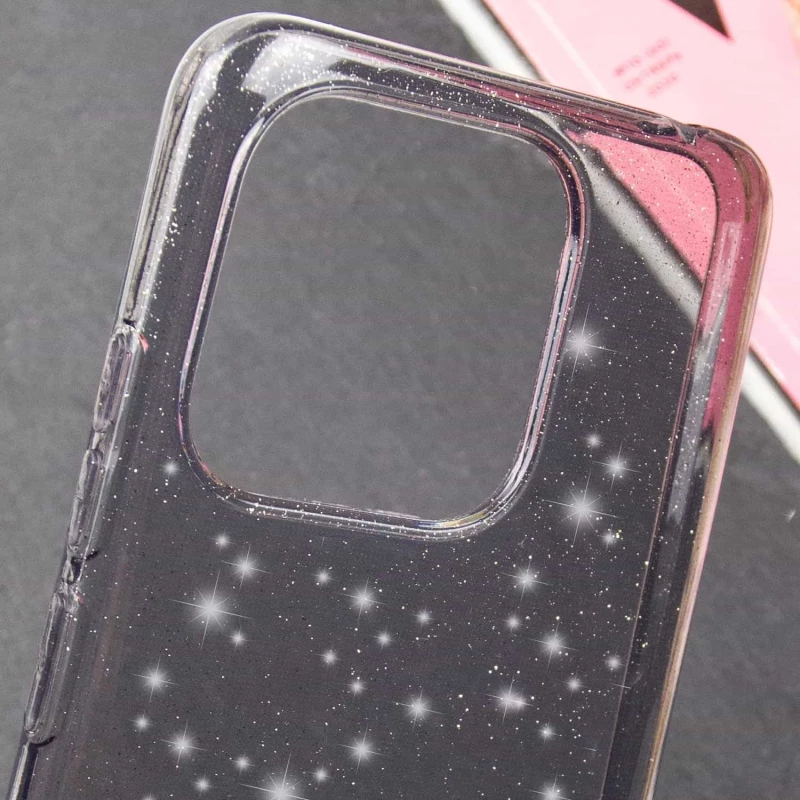 Блискучий силіконовий чохол на Xiaomi Redmi 12C / Poco C55 – Grey. Фото 6 з 8