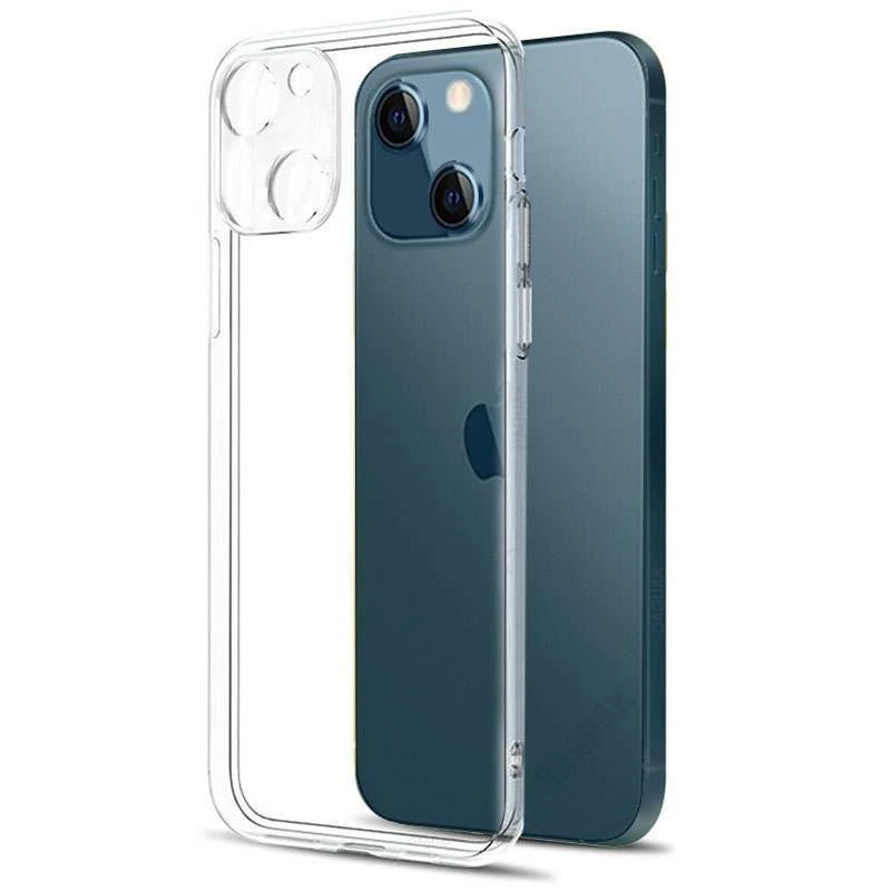 

Ультратонкий силиконовый чехол 1,5 мм с защитой камеры для Apple iPhone 13 (6.1") (Бесцветный (прозрачный)), Безбарвний (прозорий)