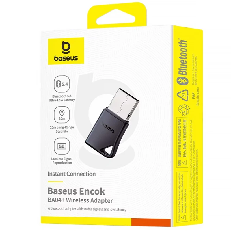 Bluetooth адаптер Baseus BA04+ (A10082600121) – Black. Фото 3 з 3