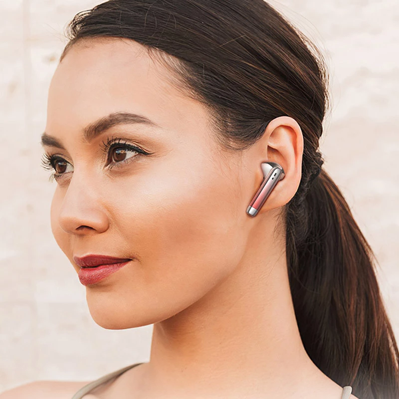 Беспроводные TWS наушники Hoco EW62 Glitter – Red glaze. Фото 3 из 4