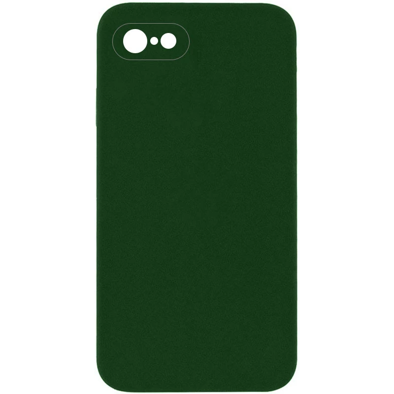 Чехол Silicone Case Square L с защитой камеры для Apple iPhone 6/6s (4.7") – Зеленый / Army green. Фото 1 из 1