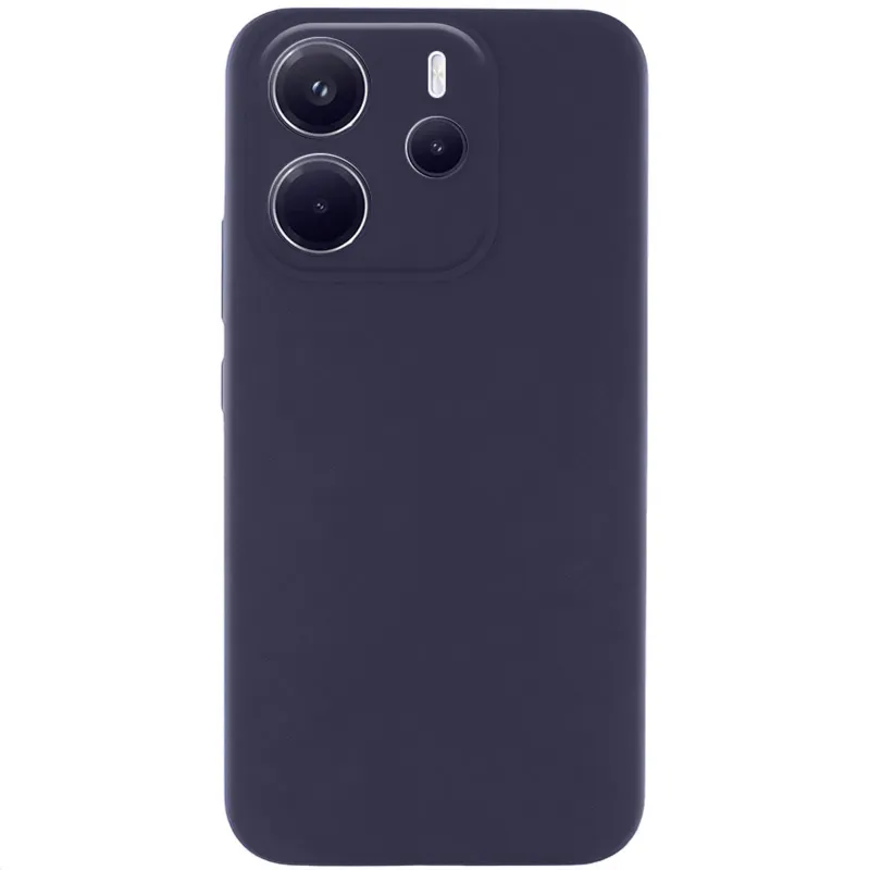 Чехол Silicone Case Lakshmi Premium з закритою камерою на Xiaomi Redmi Note 14 4G (Europe version) – Серый / Dark Gray. Фото 1 из 1