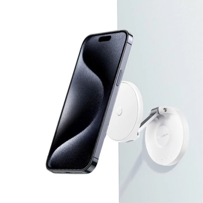 Держатель для телефона Baseus MagPro Magnetic Foldable Phone Mount (B10564101) – White. Фото 2 из 5