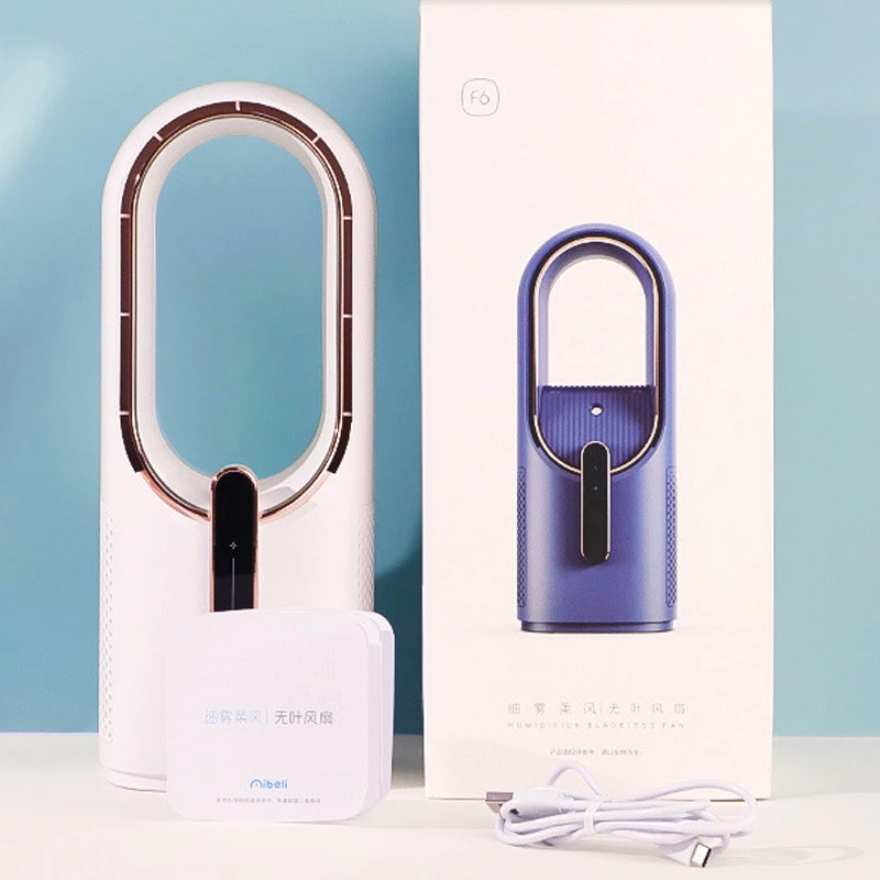 Настільний вентилятор F6 2in1 з зволожувачем повітря 2200mAh – White. Фото 6 з 8