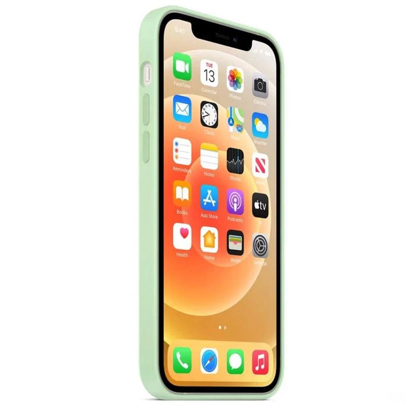 Чохол Silicone Case з закритим низом на Apple iPhone 12 (6.1") – Зелений / Pistachio. Фото 6 з 7