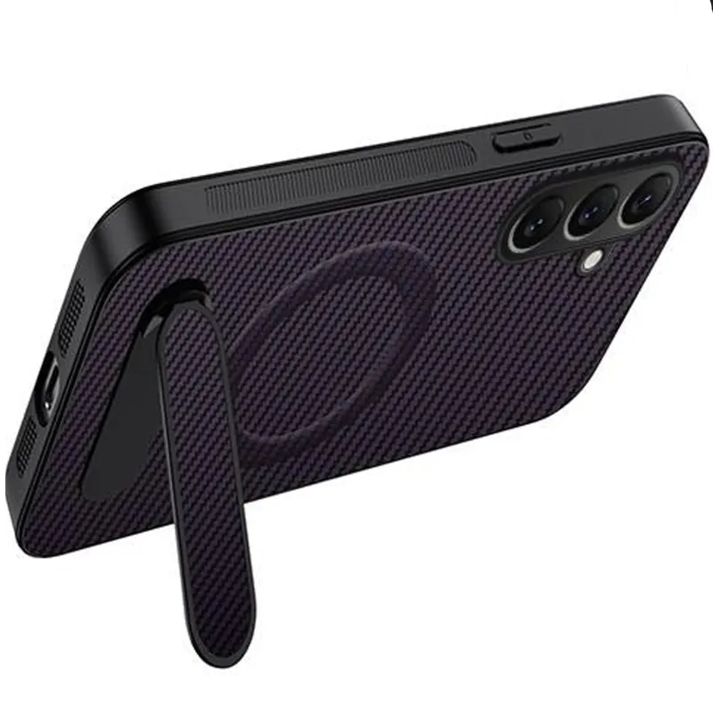 TPU+PC чохол Carbon Kickstand Magnetic Case для Samsung Galaxy S26 – Purple. Фото 2 з 2