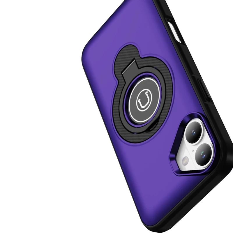 TPU+Textured PC Magnet для Apple iPhone 16 – Purple. Фото 4 из 4