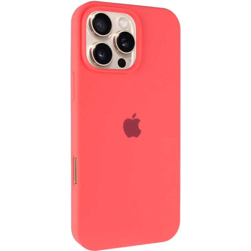 Чехол Silicone Case с закрытым низом для Apple iPhone 16 Pro Max – Арбузный / Watermelon red. Фото 2 из 8