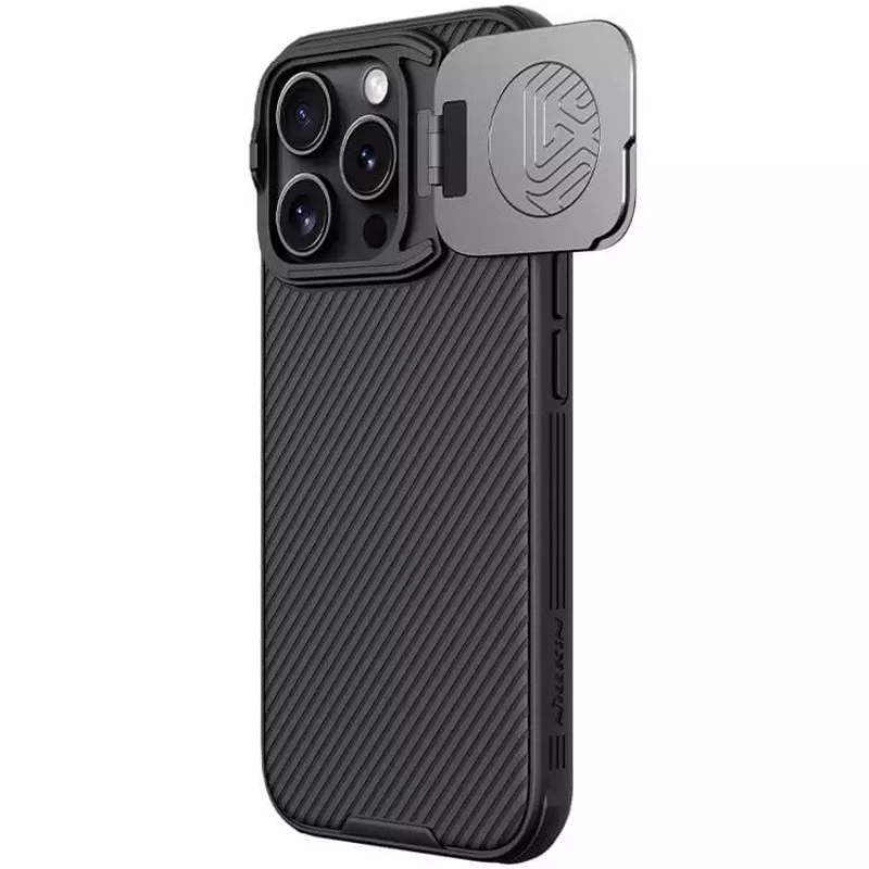 Чохол Silicone Nillkin LensWing Prop Magnetic для Apple iPhone 16 Pro – Чорний / Black. Фото 8 з 24