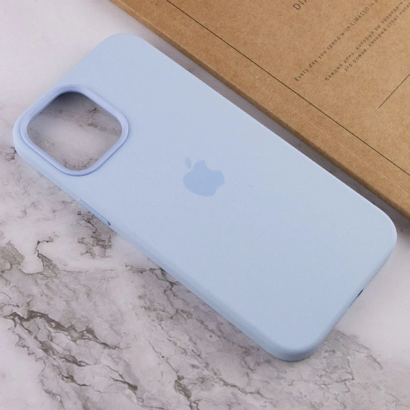 Чехол Silicone case (AAA) with Magsafe and Animation для Apple iPhone 12 Pro Max (6.7") – Голубой / Cloud Blue. Фото 7 из 7