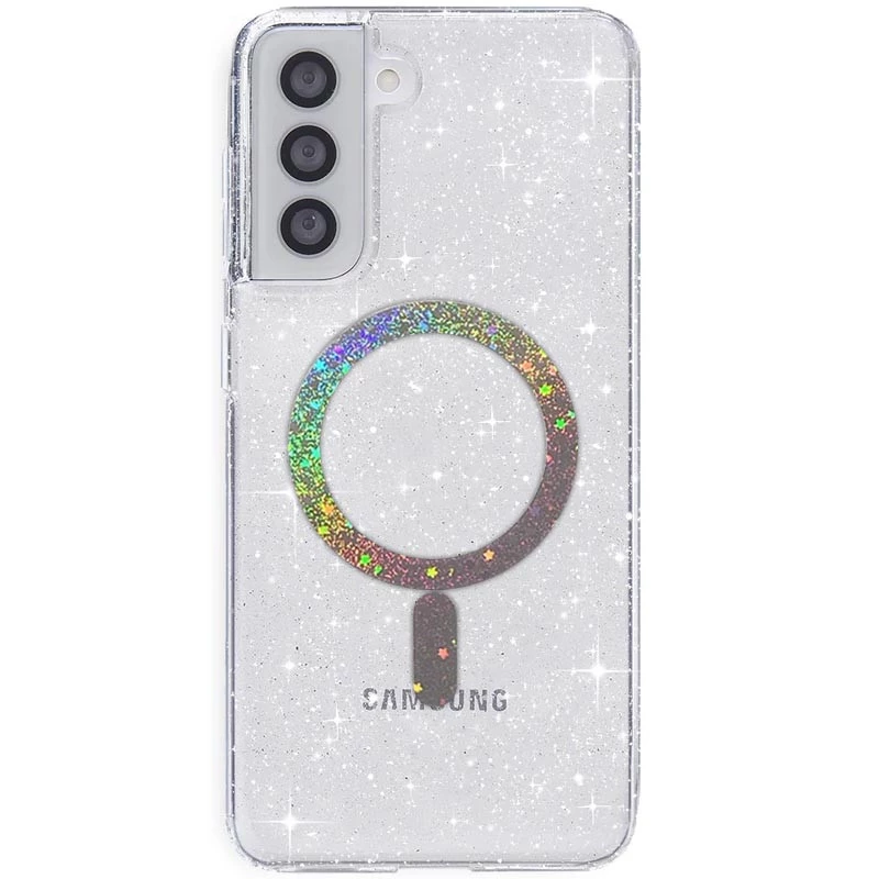 

Чехол с блестками и MagFit для Samsung Galaxy S21 FE (Clear)
