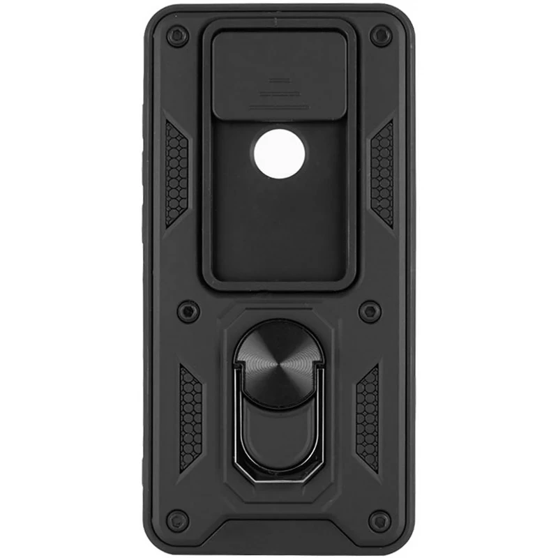 Ударопрочный чехол Ummi Camshield Serge Ring (in box) для Xiaomi Redmi Note 9 / Redmi 10X – Черный / Black. Фото 2 из 2
